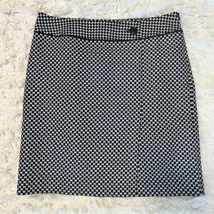 Ann Taylor Women's Black and Blue Plaid Pencil Office Skirt Size 10-Fall Winter